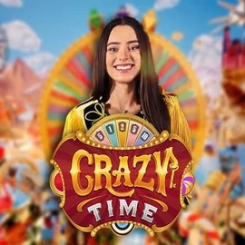 Crazy Time online game logo by Evolution on robosapien.nl