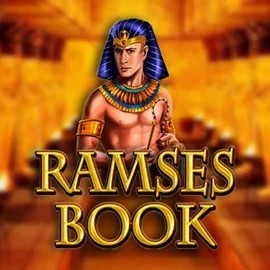 Ramses Book slot logo by Gamomat at NV Casino